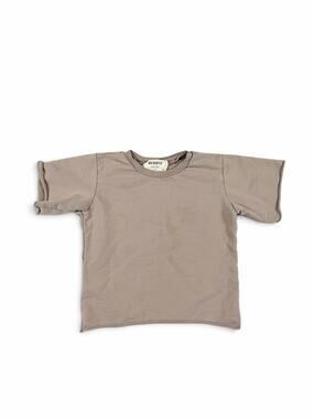 Go Gently Nation Kids French Terry Tee Taupe Size 5